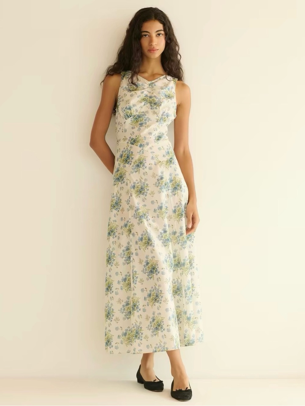 DÔEN Bruna Dress in Creme Lantana Floral